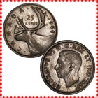 Canada - 25 Cents - 1944 - KM#35 - Silver .800 - 0.150 ASW