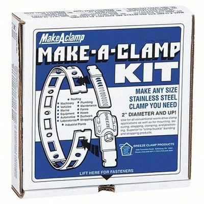 Breeze 4002 Make-A-Clamp Kit 50 ft. Band, 10 Fasteners 301 SS