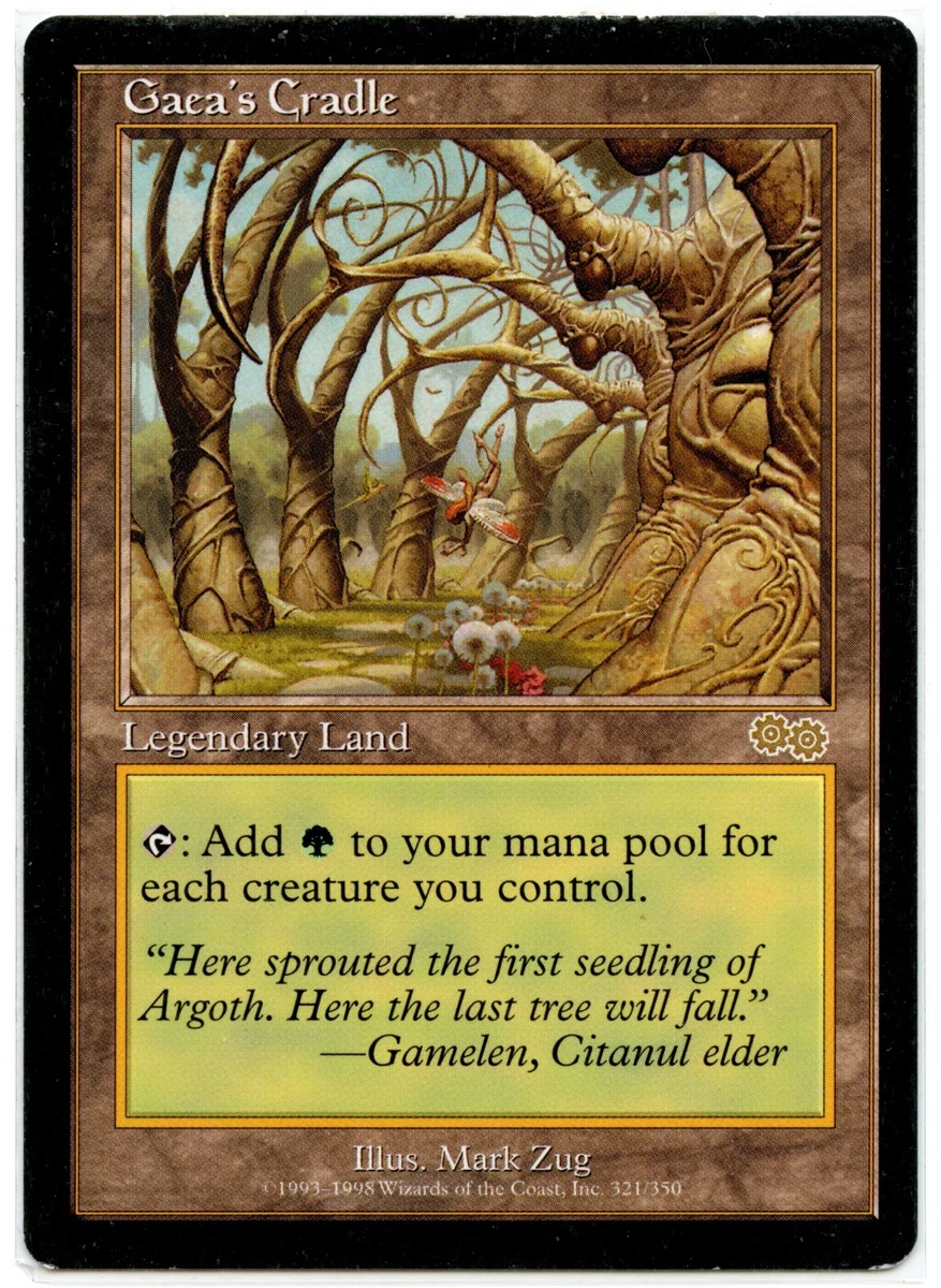 マジック：ザ・ギャザリング Gaea's Cradle #321 Urza's Saga PSA 8 Gaea's Cradle Magic: The Gathering Trading Card Games Urza's Saga