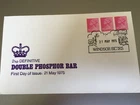 GB STAMPS RARE FIRST DAY COVER 1975 MACHIN 2 1/2 TWO PHOSPHOR BANDS