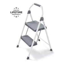 2-Step Compact Steel Step Stool, 225 Lbs. Load Capacity Type II Duty Rating 8Ft