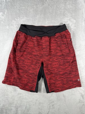 Lululemon Assert Shorts Mens Small Red Black 9  Athletic