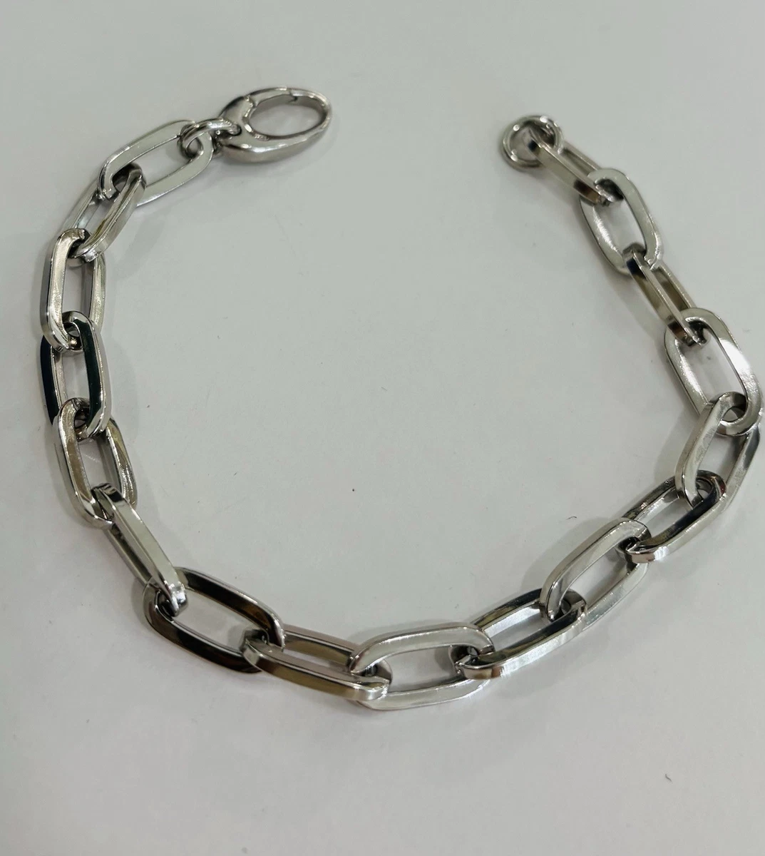 Bracciale in argento con catena a maglie cubane da 3 mm