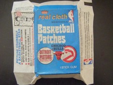 1969 Fleer Real Cloth Basketball Patches Empty Wax Pack Wrapper