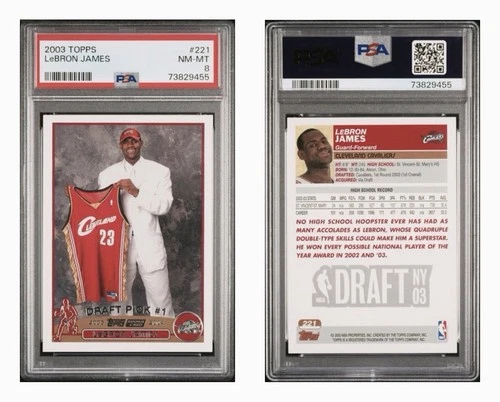 2003-04 Topps - Draft Pick LeBron James #221 (RC) PSA 7