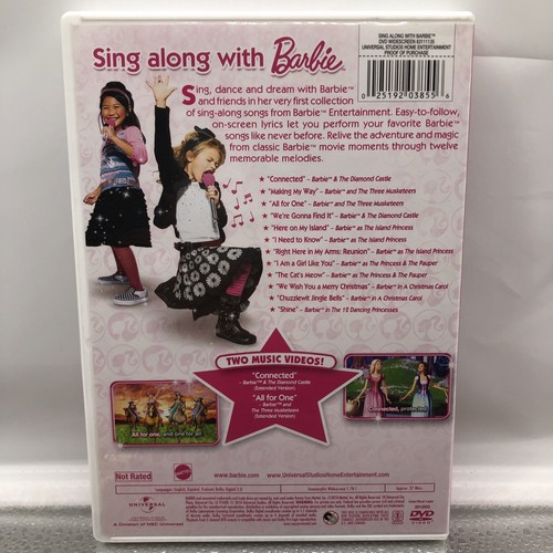 Sing Along with Barbie (DVD 2010) 12 Songs & 2 Music Video (1st Collection) Kids - Picture 2 of 5