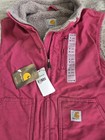 NWT's Carhartt WV001 624 Crabapple Women's Sandstone Mock Lined Vest Size Small — photo 2