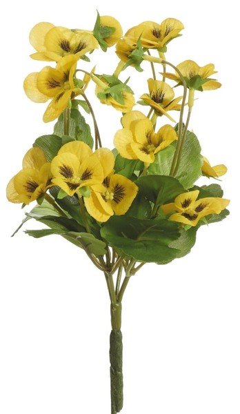 Hornveilchen Stecker 22Cm Gelb Kunstblumen KüNstliche StiefmüTterchen Viola-image