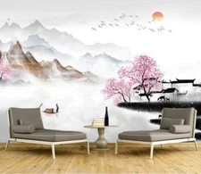 3D Beautiful Mountain ZHUA42445 Wallpaper Wall Murals Removable Self-adhesive