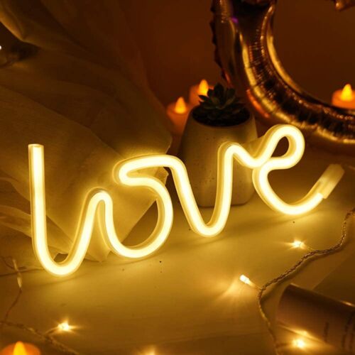 Led Neon Sign Lights Bedroom Night Light Lamp Kids Room Home Wall Art Decor Gift