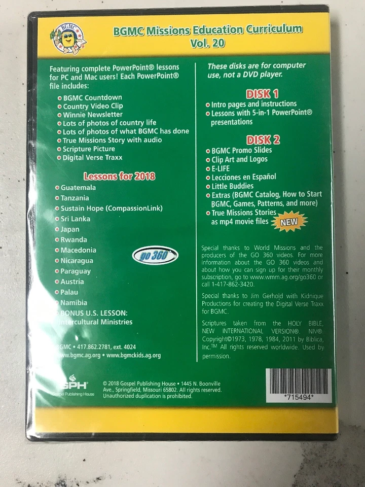 BGMC Missions Education Curriculum Volume 20 Around the World PowerPoint DVD - Image 2 of 3