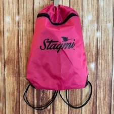 Stagmi Vibrant Pink Drawstring Bag Backpack