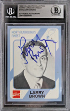 Larry Brown Coach UNC Signed 1989 Collegiate Collection #111 Autograph Card BAS