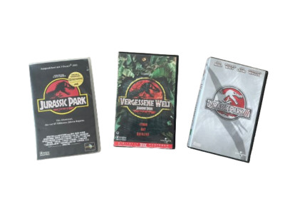 Jurassic Park Trilogie 1-3  VHS Videokassette Sammlung Vergessene Welt Amblin