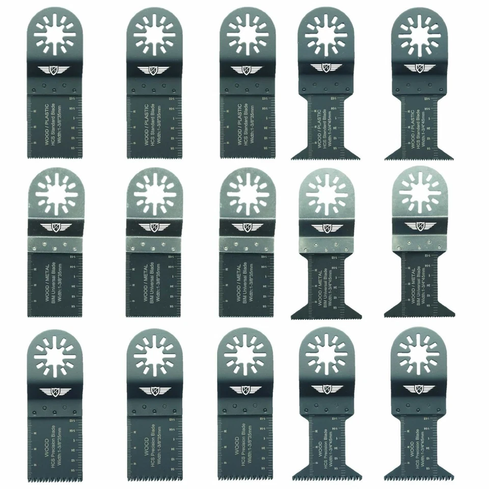 Multi Tool Blades Sets for Fein Dewalt Makita Bosch Milwaukee Worx By TopsTools