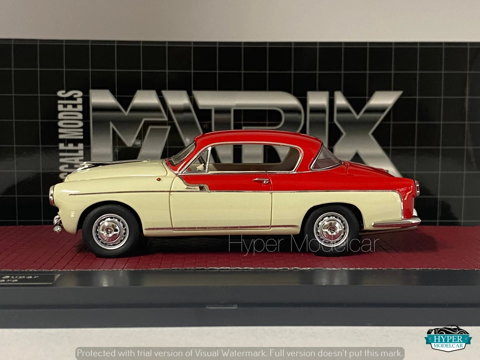 MATRIX SCALE MODELS 1/43 Alfa Romeo 1900 SUPER BOANO PRIMAVERA 1955 RED/WHITE MX - Immagine 2 di 3