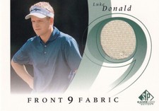 UPPER DECK 2002 SP GAME USED EDITION LUKE DONALD #F9S-LD FRONT 9 FABRIC RELIC 