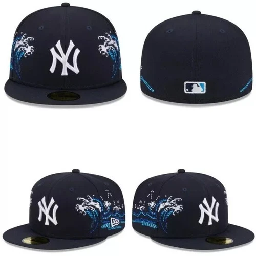 Mens New York Yankees Embroidery Era Hat Baseball Cap Flat edge Hats - Bild 21 von 34