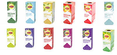 NEW LIPTON TEA - 25 Envelope bags - BIG CHOICE - FLAVOURED BLACK TEA RESTAURANT 