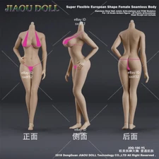 1/6 JIAOUDOLL Female Flexible Seamless Body Skin 12inch Large Bust Figure Model