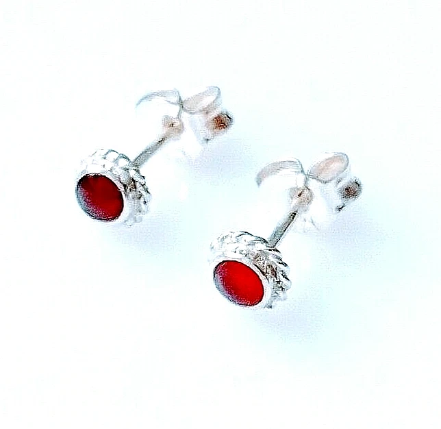 Sterling silver shop dot earrings