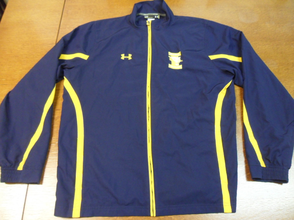 Under Armour Blue Yellow Loose full zip Irving Middle School