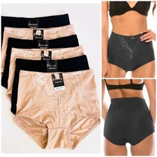 3/6 Pack High Waisted Briefs Tummy Control Girdles Bikini Shaper Panties 75 S-2X