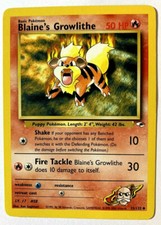 BLAINE'S GROWLITHE - Gym Heroes Set - 35/132 - Uncommon - Pokemon Card - NM