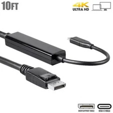 10FT USB-C 3.1 Type C to DisplayPort DP Active Cable 4K@60Hz HDTV MacBook Laptop