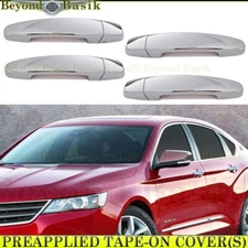 2014-2018 2019 2020 Chevy Impala CHROME 4 Door Handle COVERS No Smart Keyholes