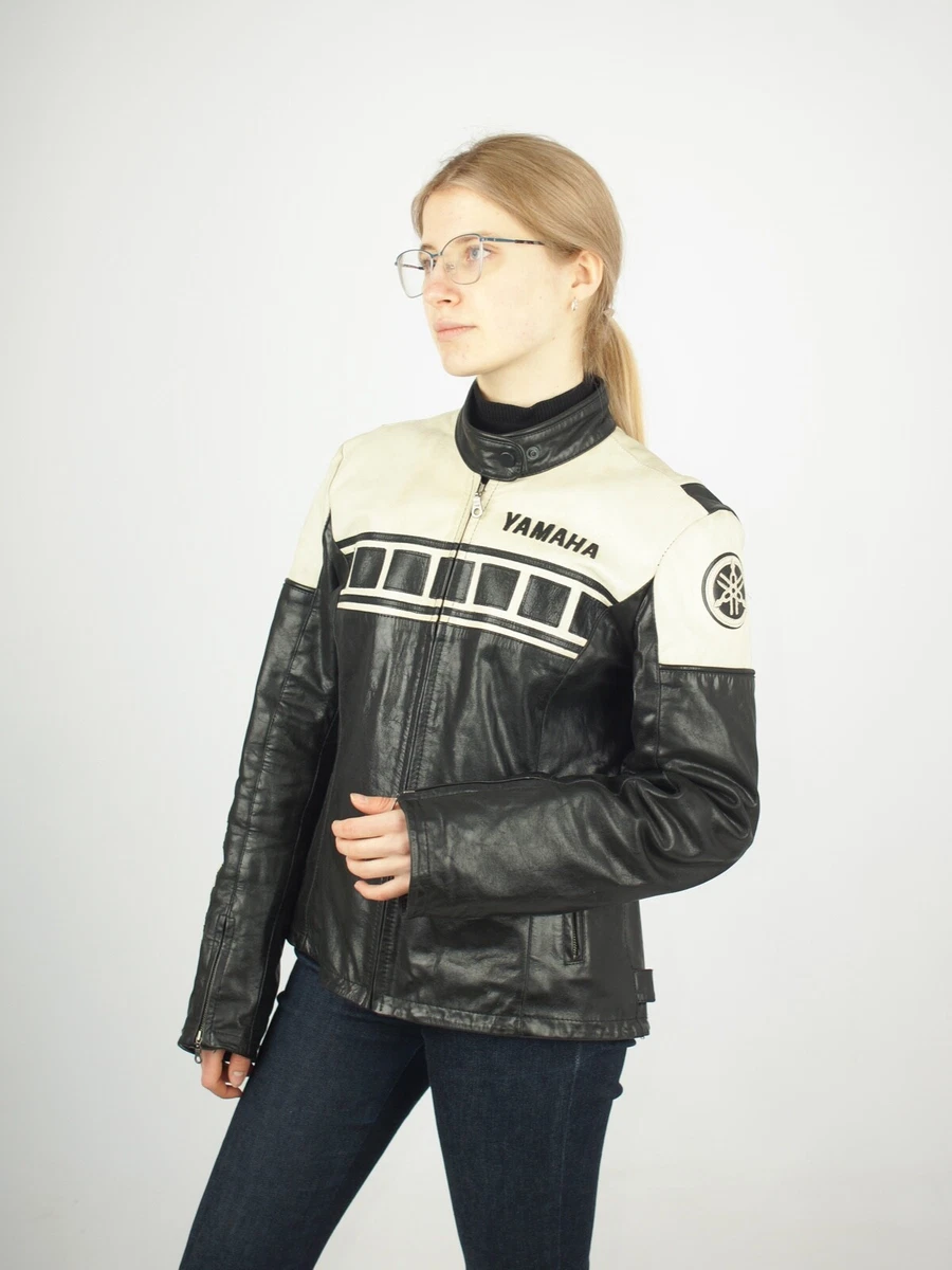 Women s Yamaha Motorcycle Leather Jacket Size L