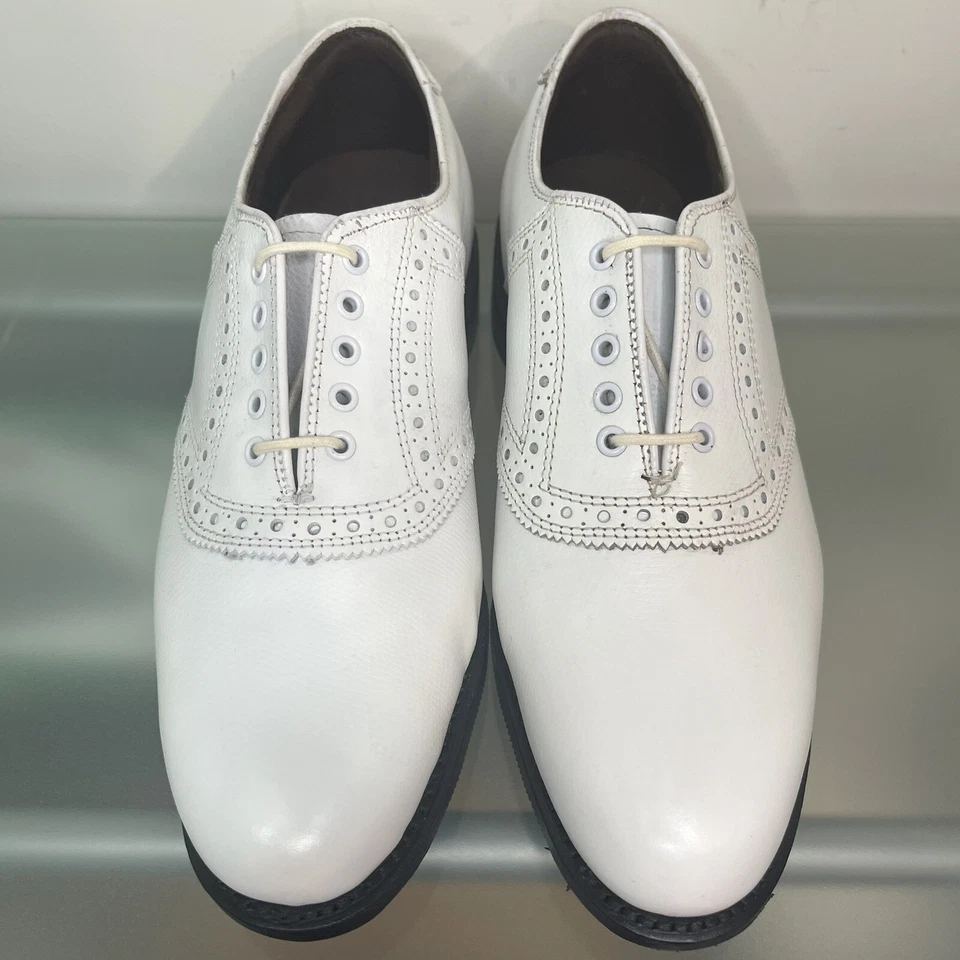Nuevos zapatos de golf Allen Edmonds Redan blancos para hombre talla 7 D con caja y bolsas para zapatos Foto 4 de 4