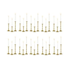 Taper Candle Holders for Candlesticks - Set of 30 Gold Candle Sticks Long Hol...