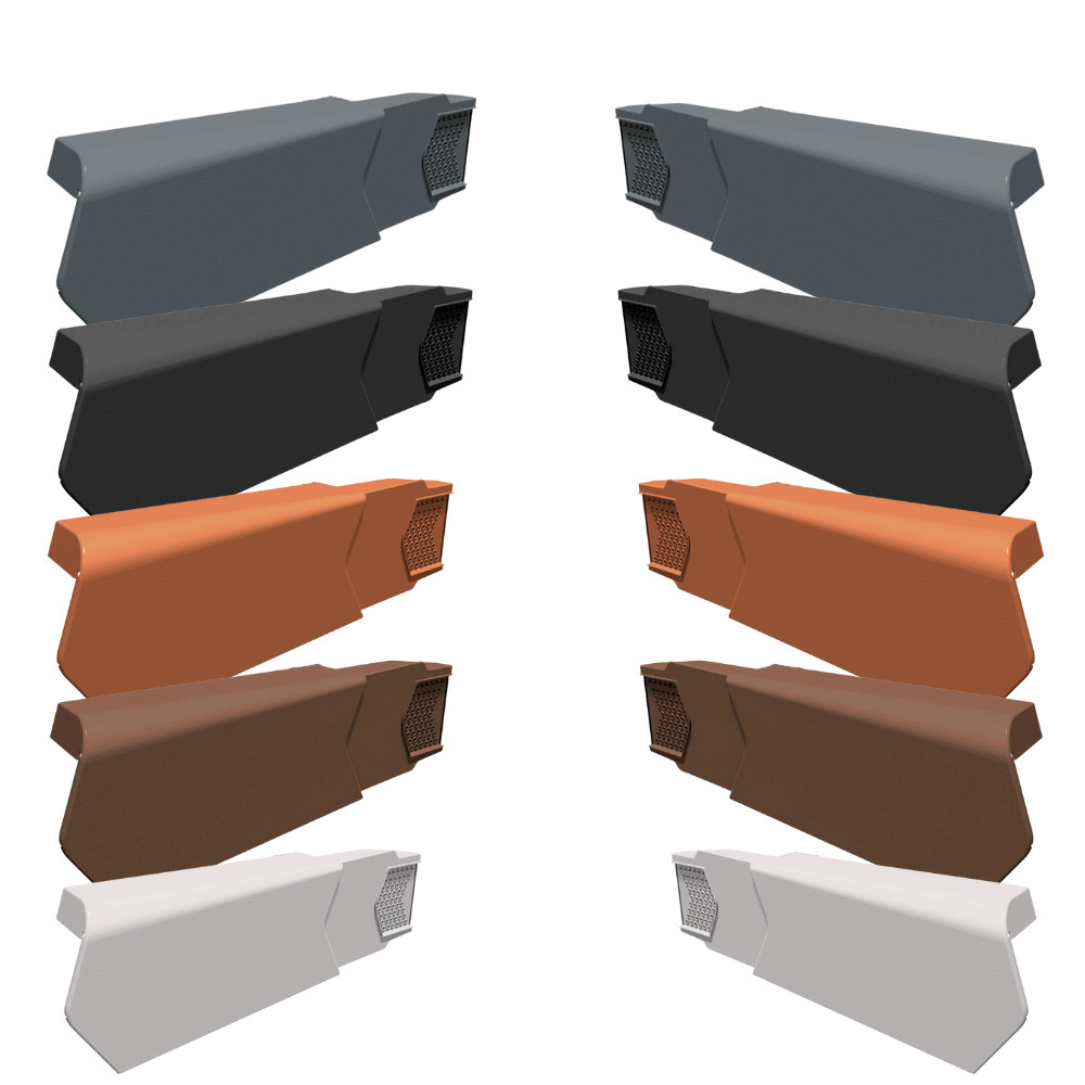 Manthorpe Dry Verge - Left & Right Hand Tile End Cap, Eaves Closure & Ridge Caps