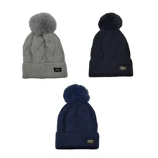 Polar Extreme Woman's Sherpa Lined and Braided Cuff Insulated Thermal Winter Hat