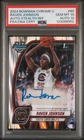 2024 Bowman Chrome University Raven Johnson #60 Auto Stealth Ref PSA 10 Auto 10