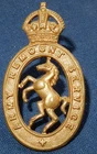 PRE WW2 ARMY REMOUNT SERVICE BRITISH MILITARY CAP BADGE - 2 LUGS