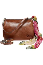 Patricia Nash Ikaria Leather Shoulder Bag with Crossbody Strap Cognac