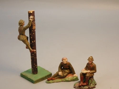 RARE QUIRALU ARTILLERY SET RADIO SERVICE 3 PIECES + BOISLUX POLE