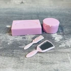 1960s Vintage pink Barbie doll Vanity Set Dollhouse Furniture Accessories
