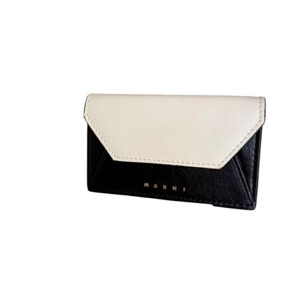 Good condition MARNI card case business card holder black white bicolor