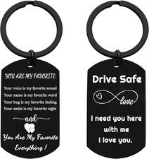 Drive Safe Keychain Valentines Day Gifts for Him Husband Dad Boyfriend Gifts I L