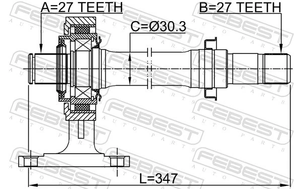 ANTRIEBSWELLE 0312-LX15RH FÜR HONDA HR-V CR-V CIVIC/XI D16W1 1.6L L15BG 1.5L - Image 3 of 4