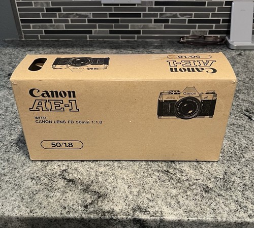 canon AE-1 35mm SLR Film camera W/50mm f/1.8 FD Lens with case. Brand New - Picture 2 of 15