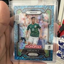 2026 Panini Prizm Monopoly FIFA World Cup Carlos Vela #53 Blue Prizm