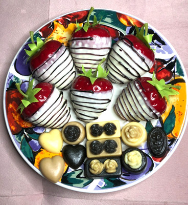 Fake Faux White Chocolate Covered Strawberries and Faux Decorative Candies