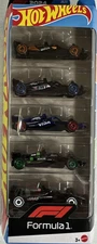 Hot Wheels Formula 1 Race Cars 5 Pack New in Package JBJ78 McLaren Alpine VISA
