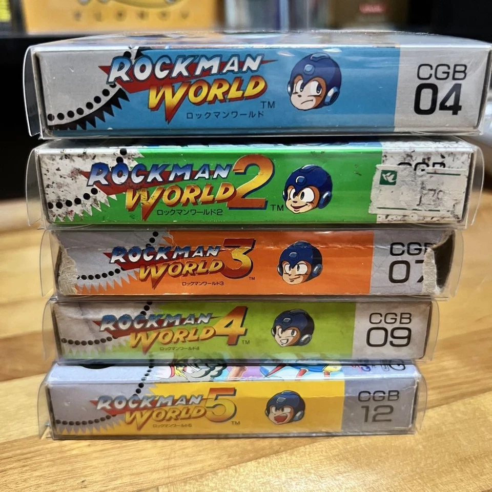 Capcom Rockman World 1-5 Set Nintendo Game Boy Japan Import Complete Lot - Image 3 of 4