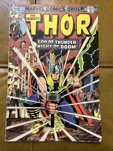 VINTAGE THE MIGHTY THOR #229 MARVEL Comic Book NOVEMBER 1974
