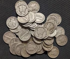 Two 90% Silver Mercury Dime Rolls - 100 Dimes $10 Face